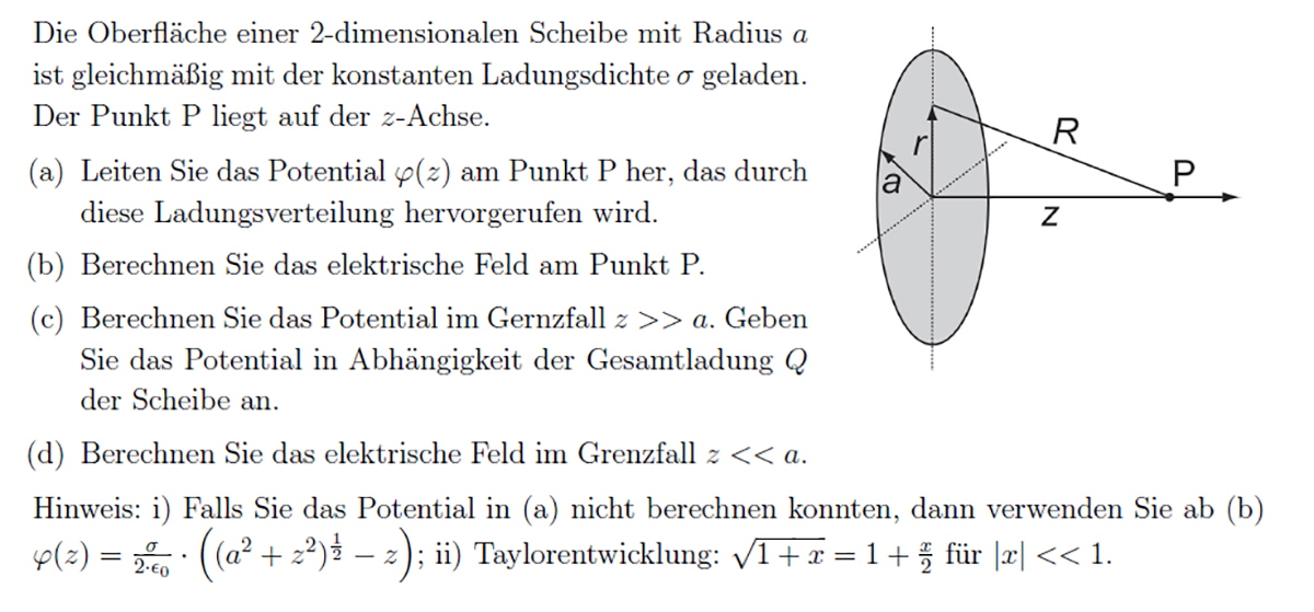 E-Feld,Potential_Kreisscheibe1_Aufgabe