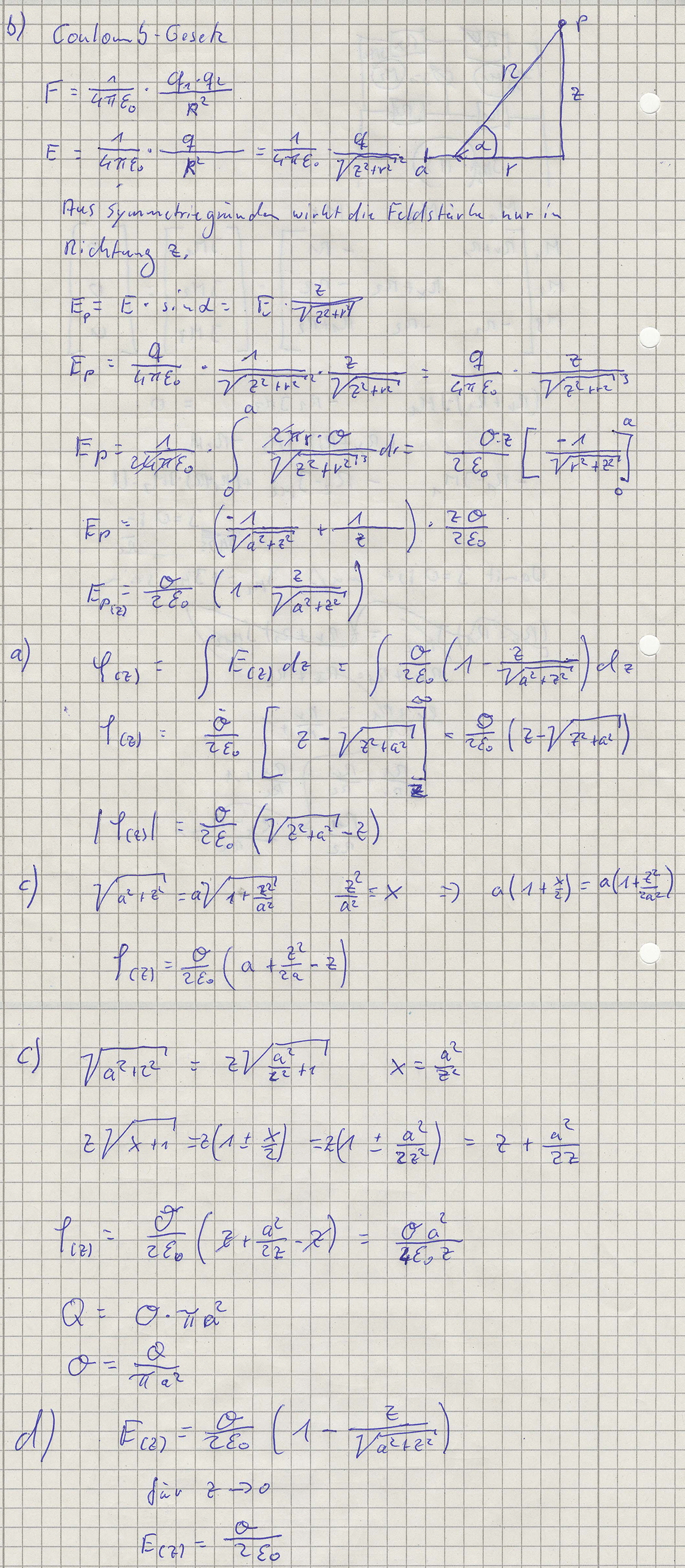 E-Feld,Potential_Kreisscheibe1_L�sung